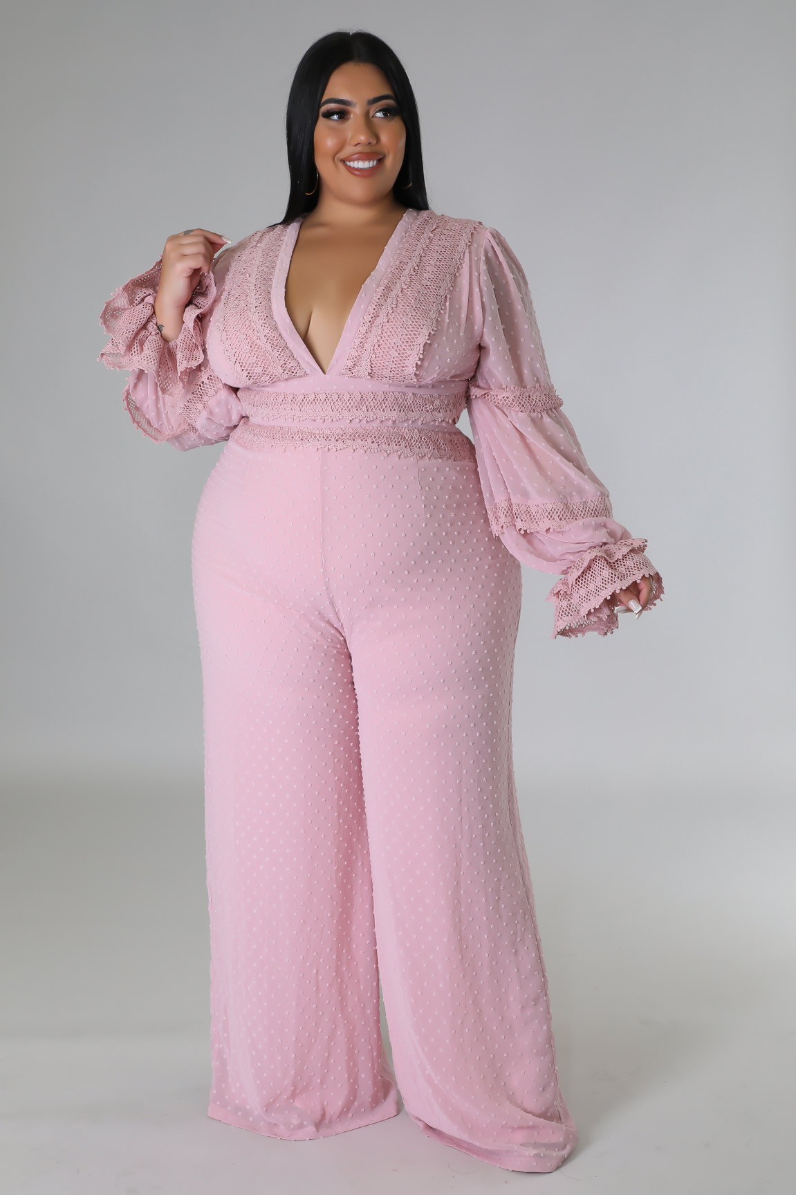 Making Me Blush in Blush Pink — plus-size luxury piece by Juiicy