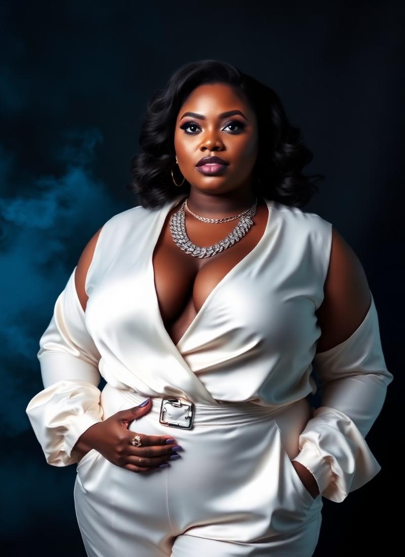 Champagne Silk Set in Champagne — plus-size luxury piece by Juiicy