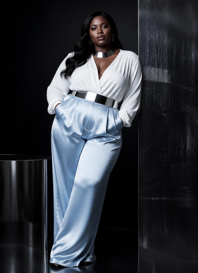 Tailored Trouser in Emerald — plus-size luxury piece by Juiicy
